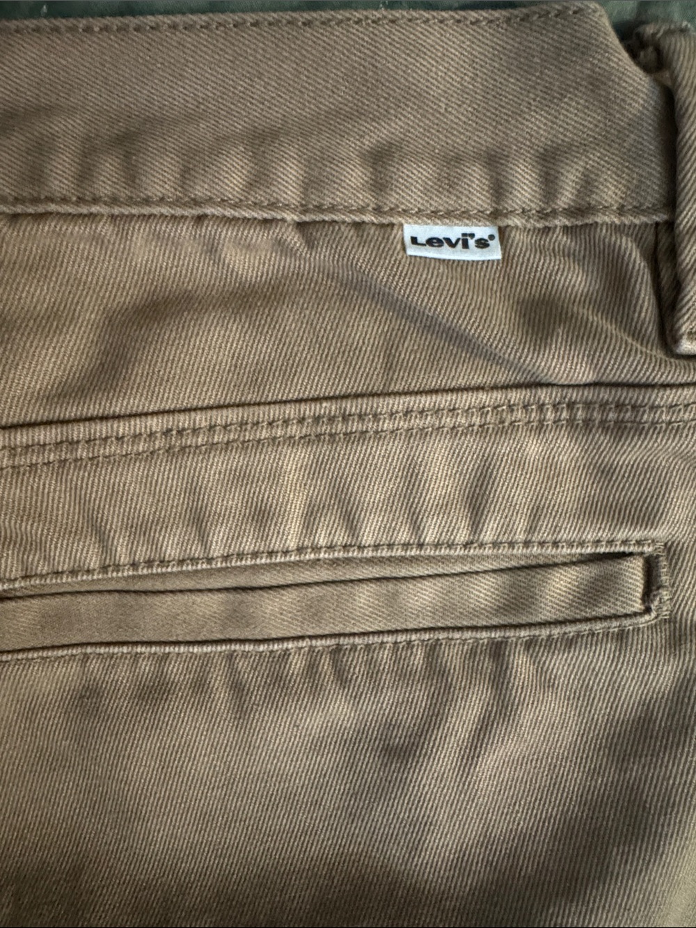 Levi's Men's Khaki/Tan Chino Pants - Classic Back Pocket Detail